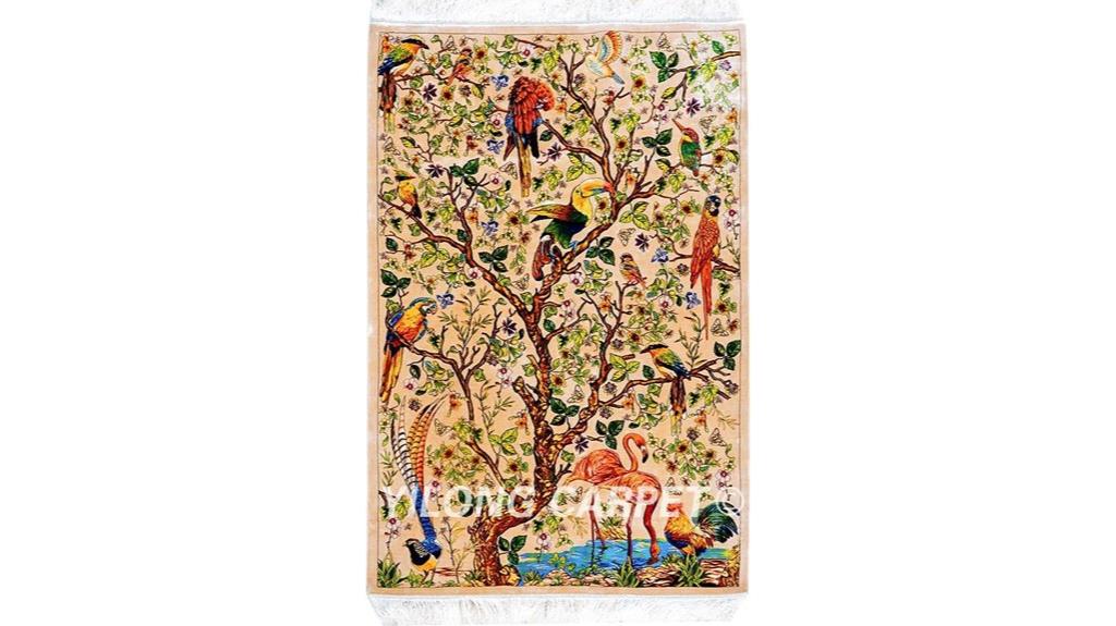 handmade silk area rug