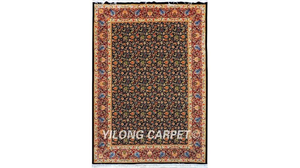handmade silk rug dimensions