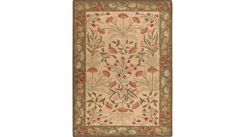 handmade tulip wool rug