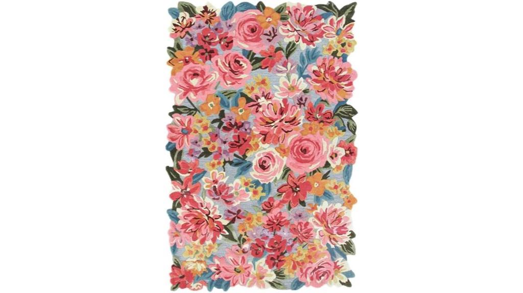 handmade wool floral rug