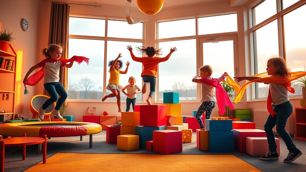 indoor active colorful play