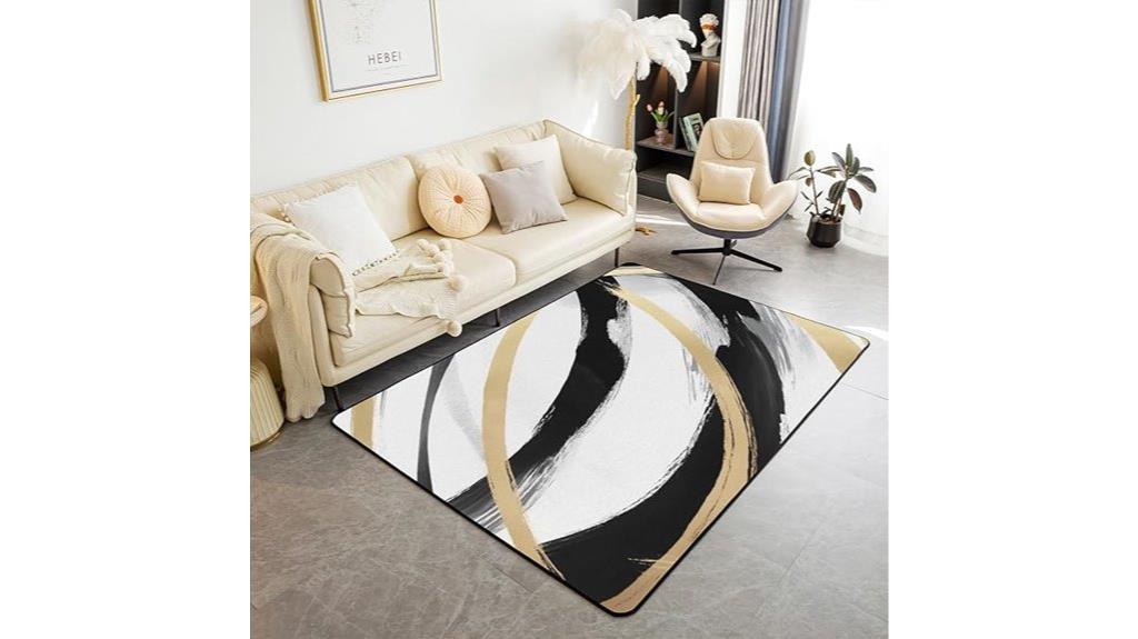 kids abstract black rug