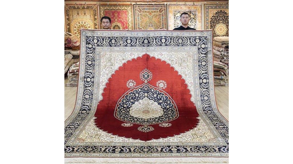 large floral silk rug