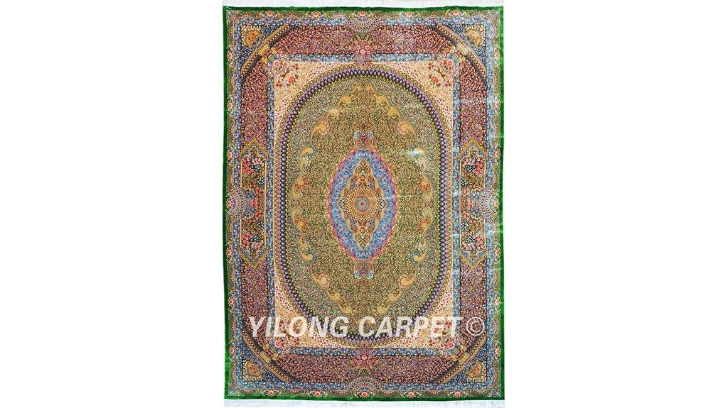 large handmade silk rug