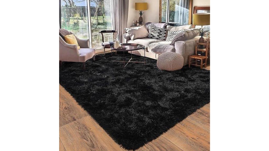 large non slip plush rug