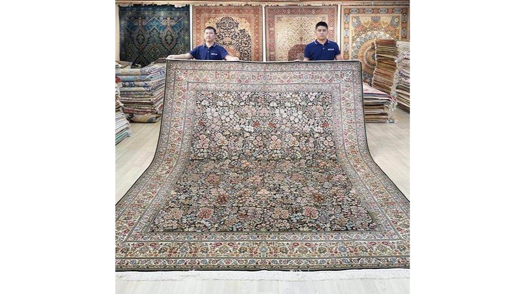 large silk hand knotted rug