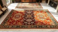 luxury metallic silk carpets
