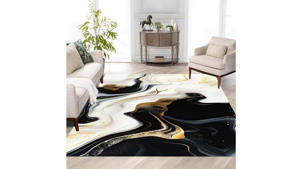 modern abstract area rug