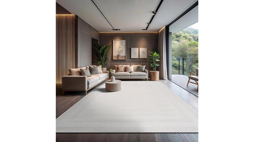 modern bordered area rug