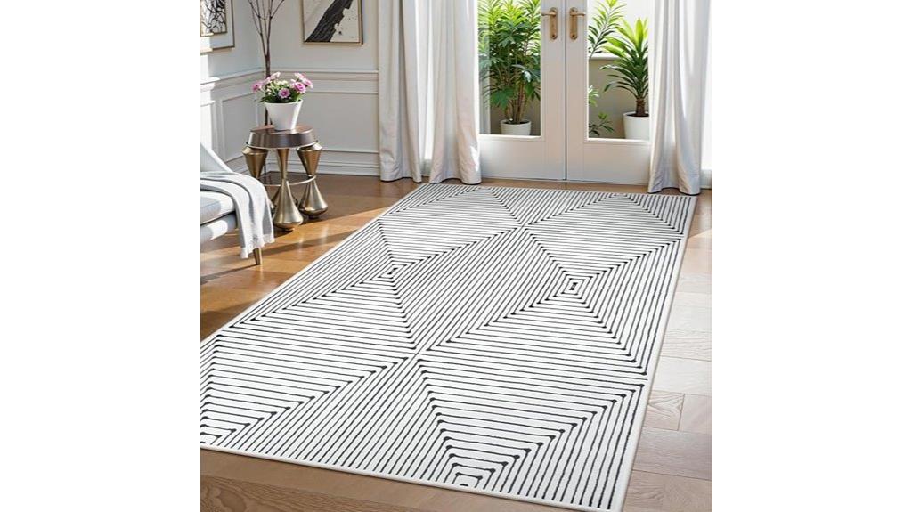 modern geometric area rug