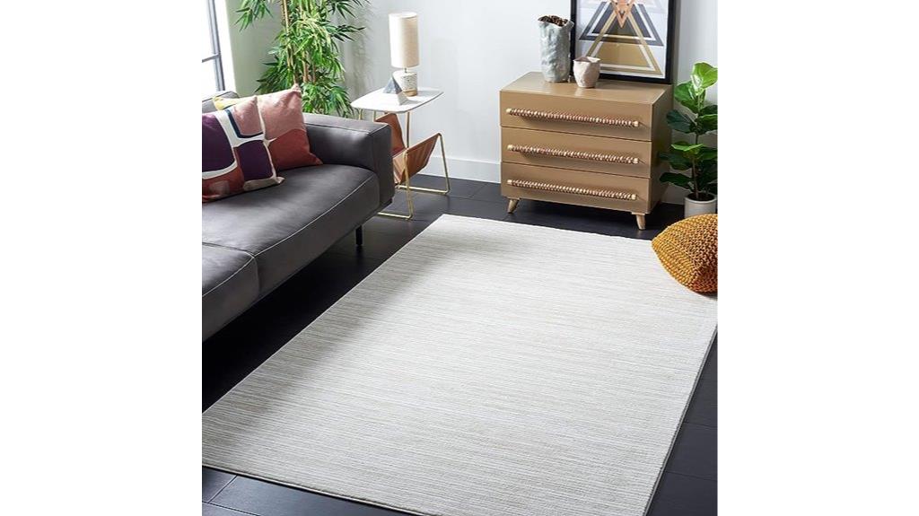 modern ivory ombre rug