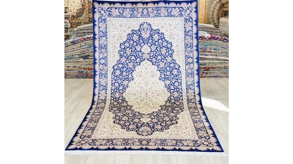 navy hand knotted oriental rug