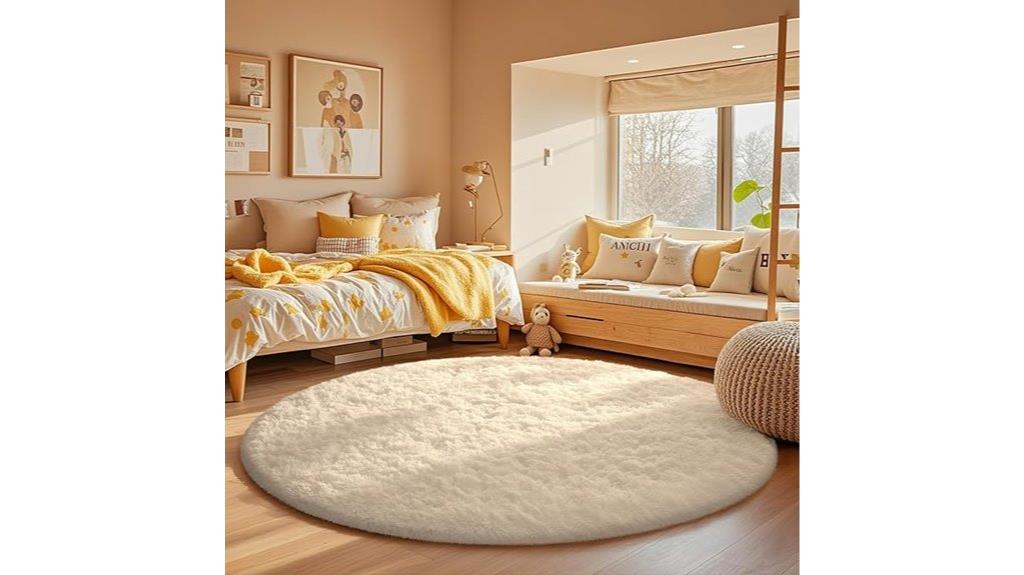 ophanie ivory round rug
