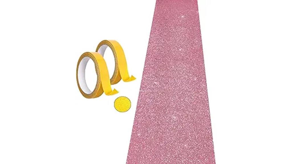 pink glitter carpet runner