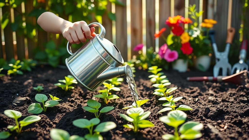 plant seeds and water regularly