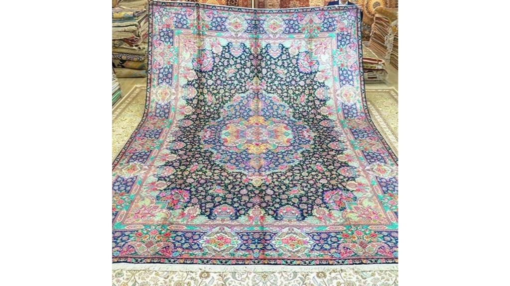 purple handmade medallion rug