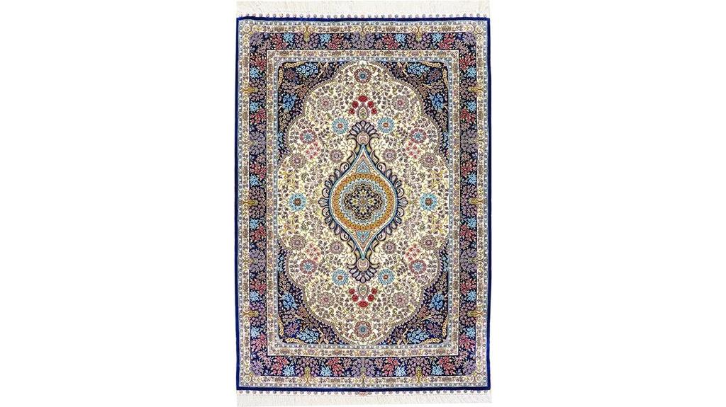 purple handwoven medallion rug