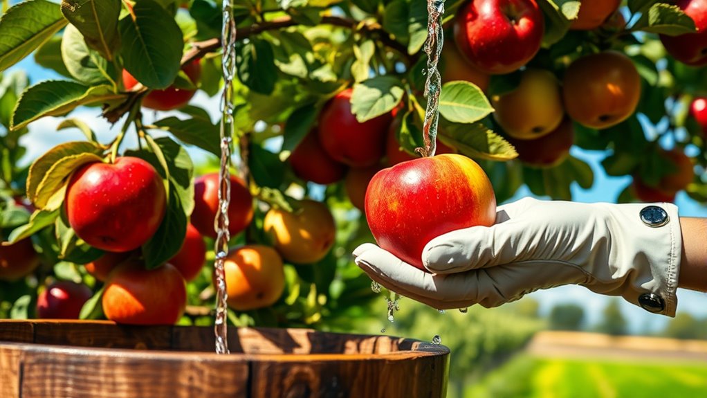 rinse apples to clean
