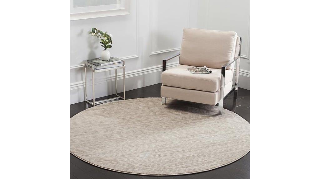 round cream area rug