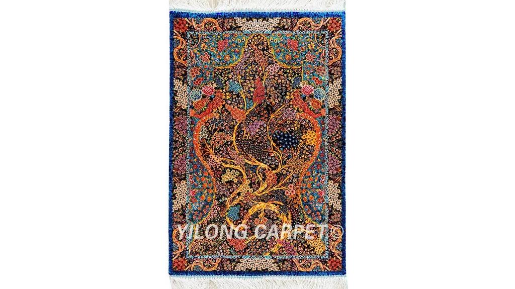 silk flower tapestry rug