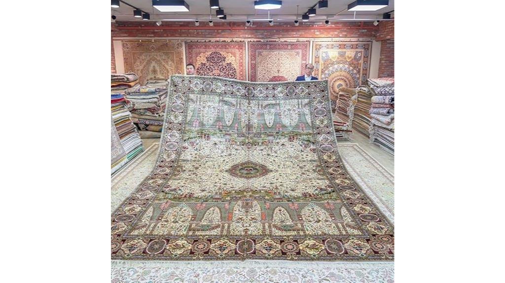 silk hand knotted rug