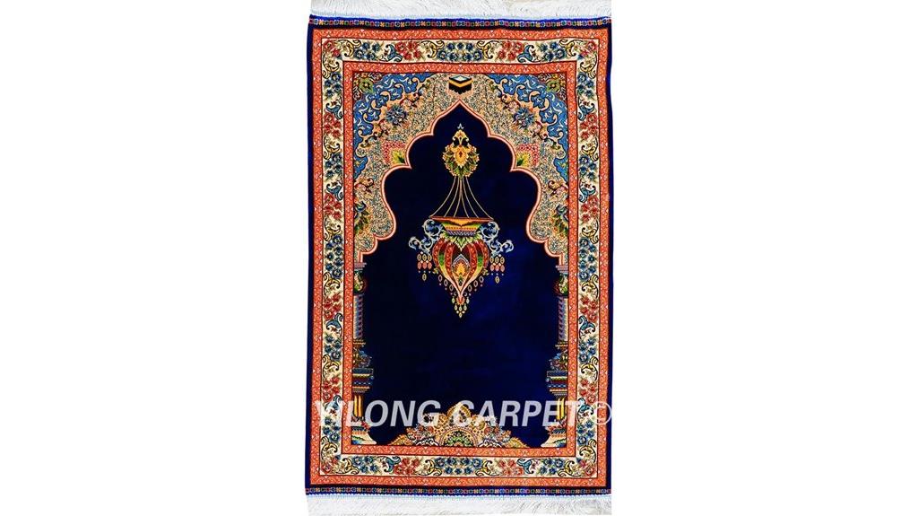 small blue silk tapestry