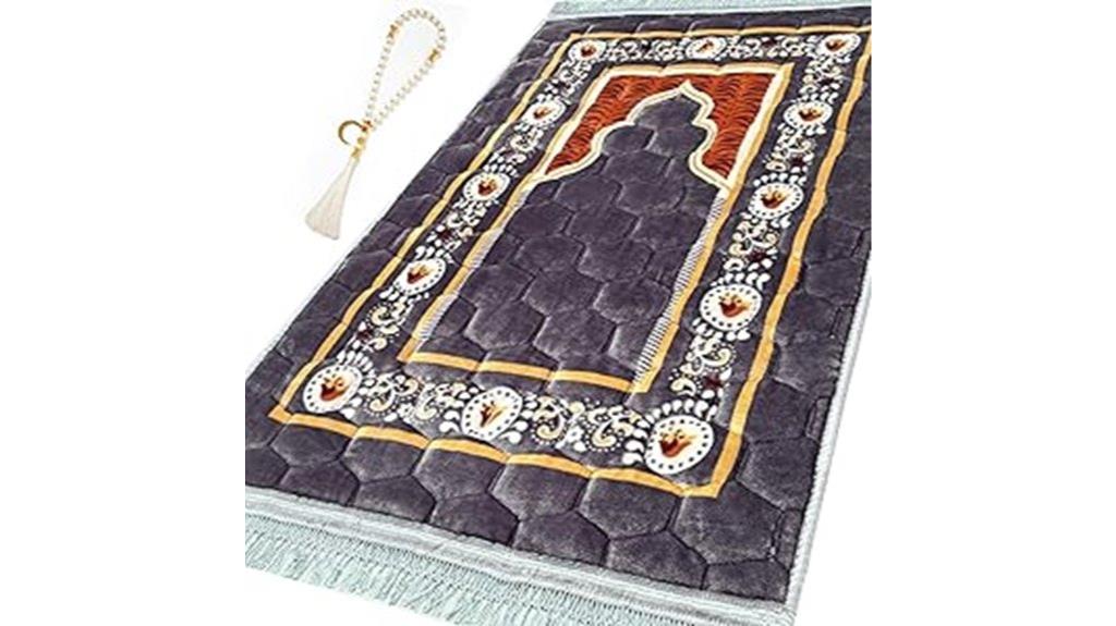 soft grey prayer rug