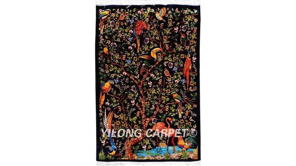 tree of life silk rug