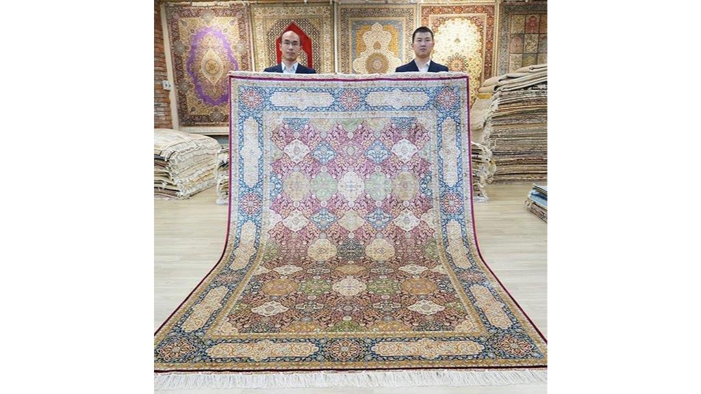 vintage 6x9 silk rug