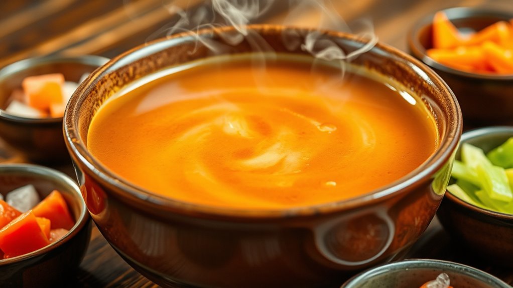 warm gentle soup temperature