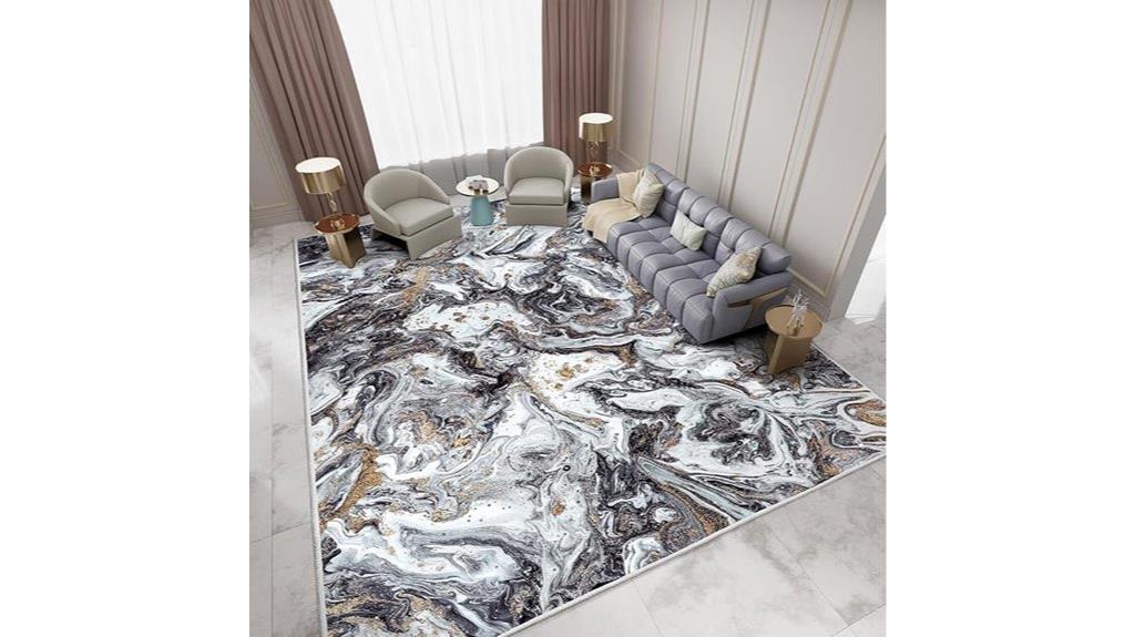 washable modern area rug