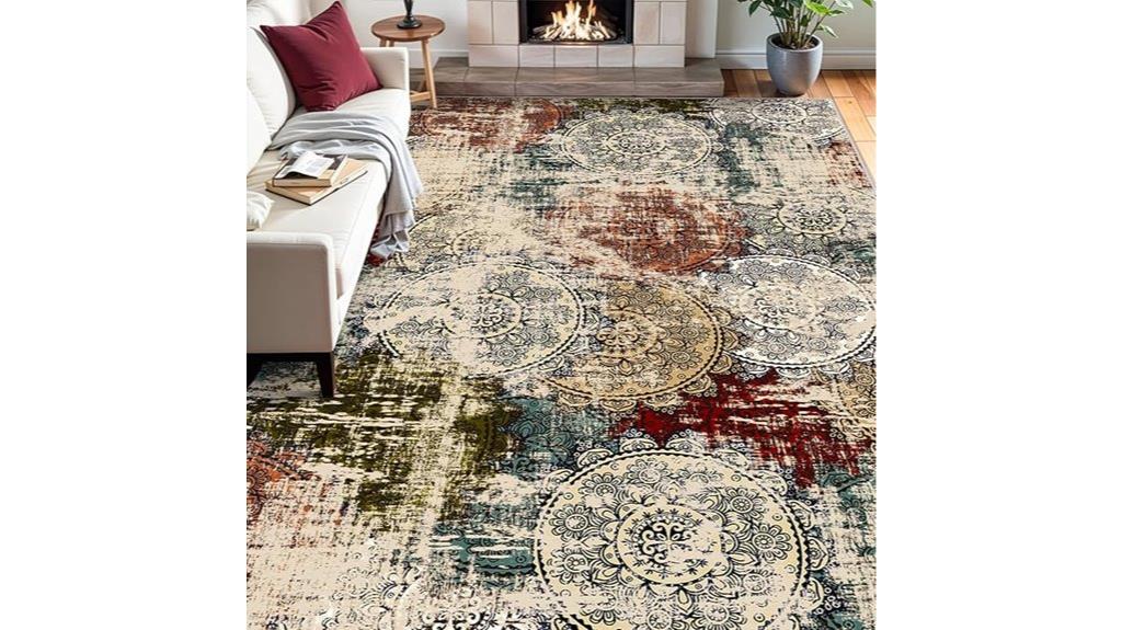washable non slip area rug