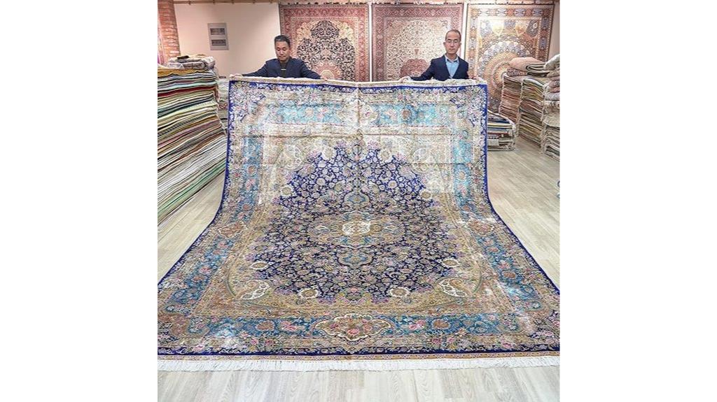 yilong hand knotted silk rug