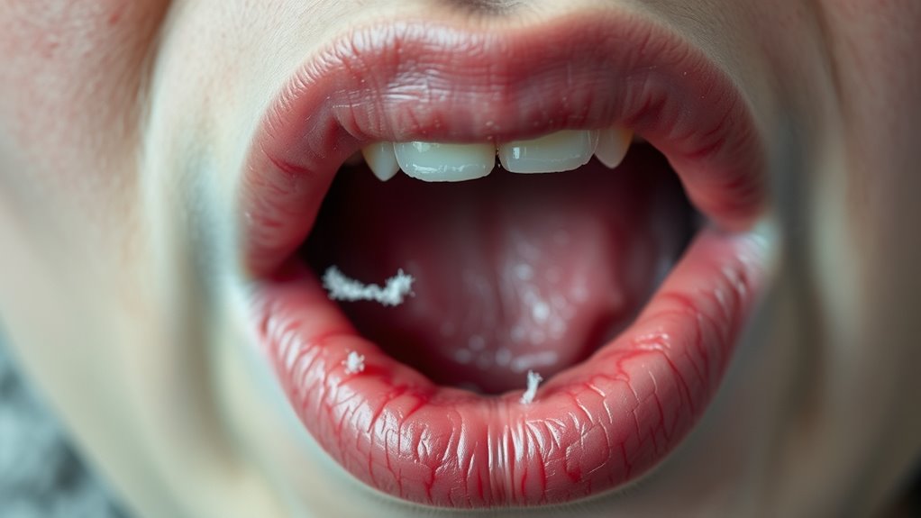 dry irritated oral tissues