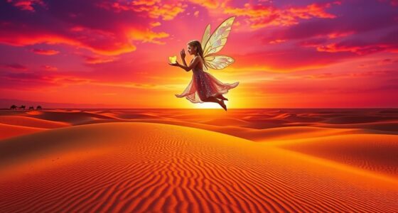 fairy travels across desert