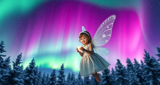 fairy visits northern lights