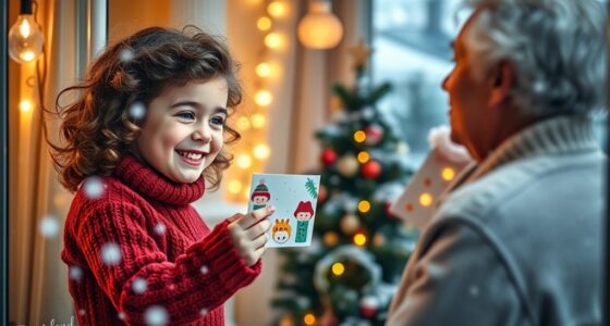 kids send holiday cards