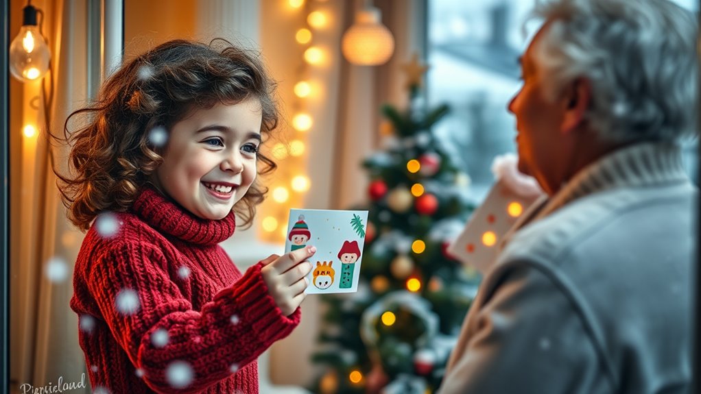 kids send holiday cards