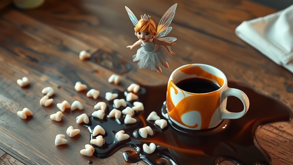 tooth fairy hot cocoa spill