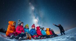 winter constellation stargazing for kids