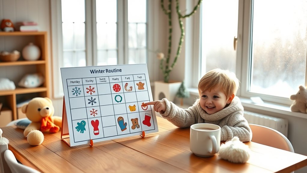 winter routine chart setup