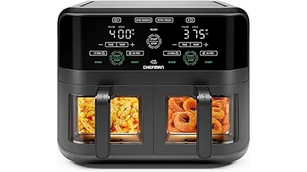 large dual basket air fryer