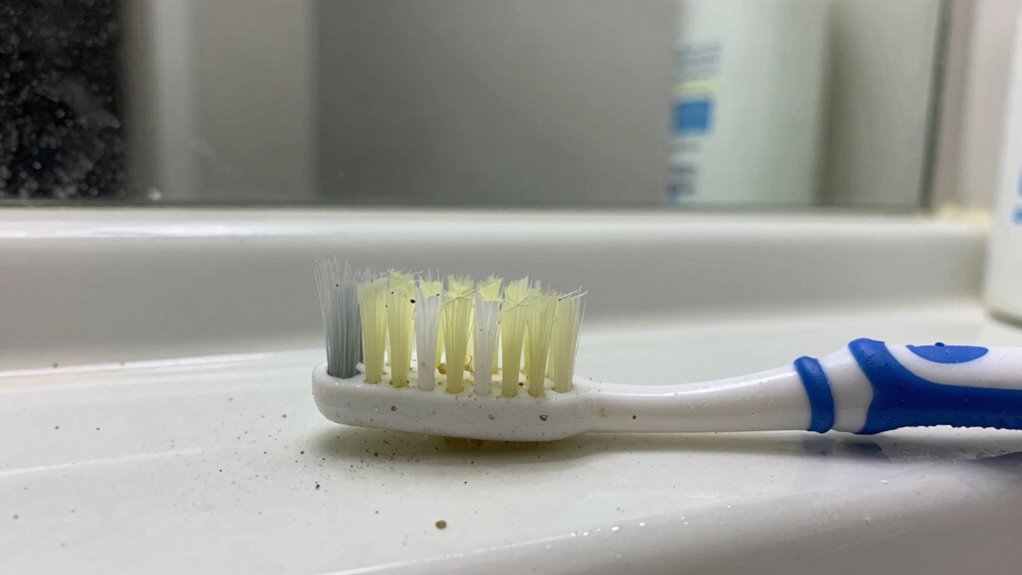 bacteria accumulate on worn bristles