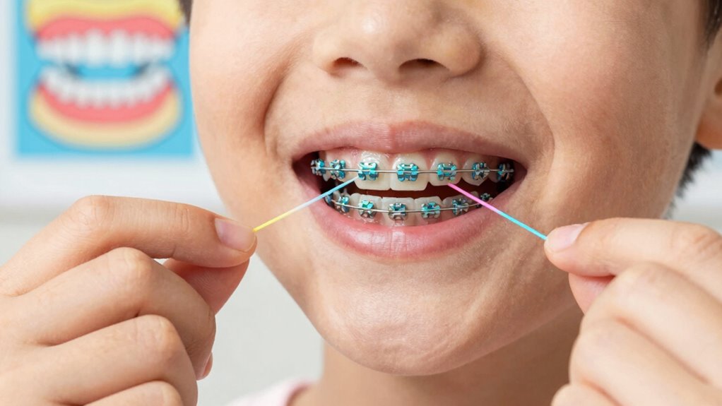 effective flossing with braces