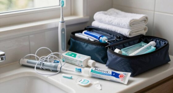organized electric toothbrush travel