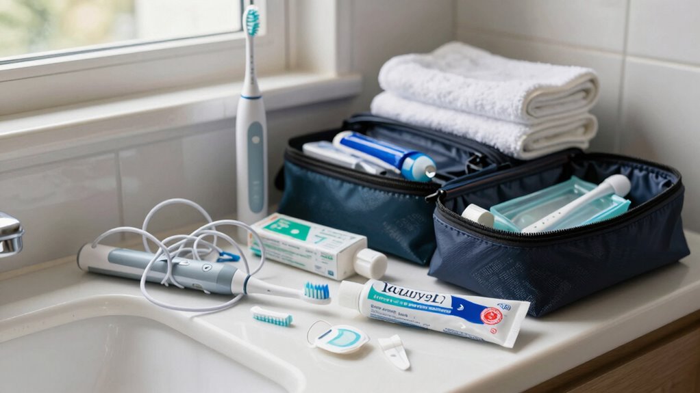 organized electric toothbrush travel