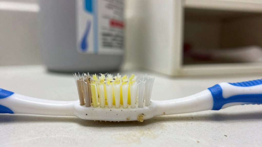 replace worn toothbrush regularly