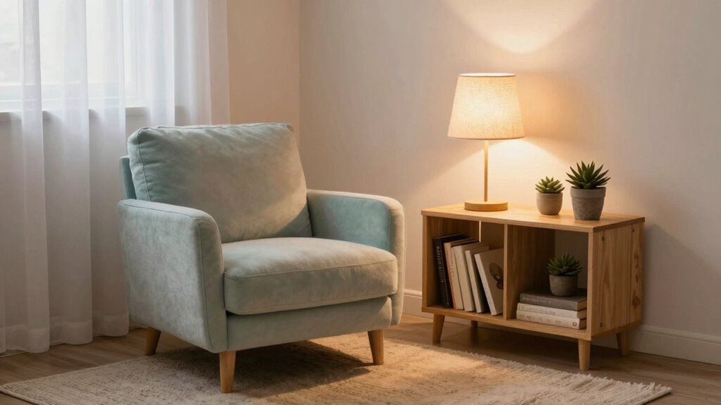 secluded calming bedroom corner