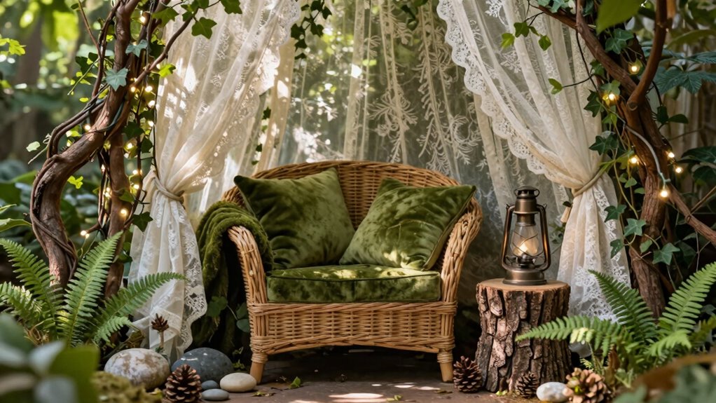 natural textures and garden elements