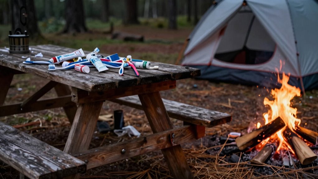camping disrupts brushing routines